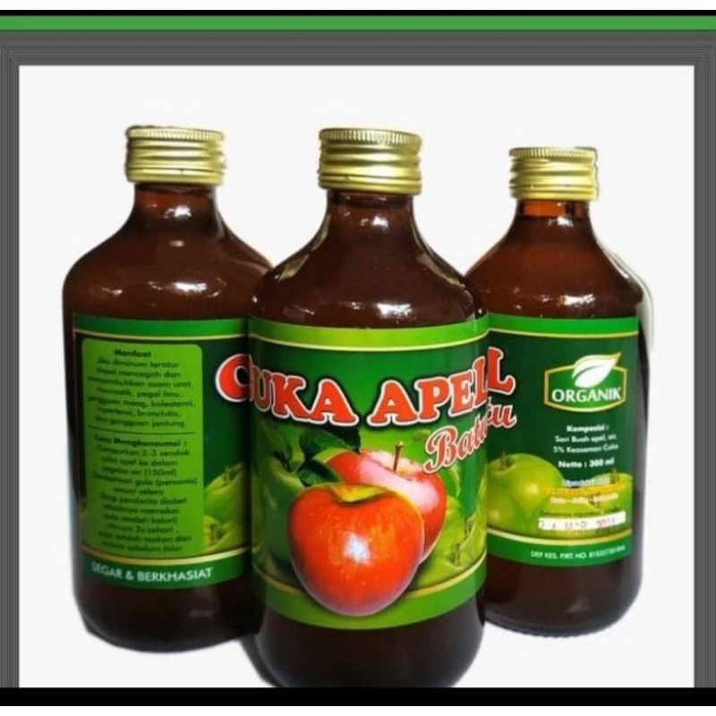 Cuka Apel Batu Asli Organik Original 300 ml