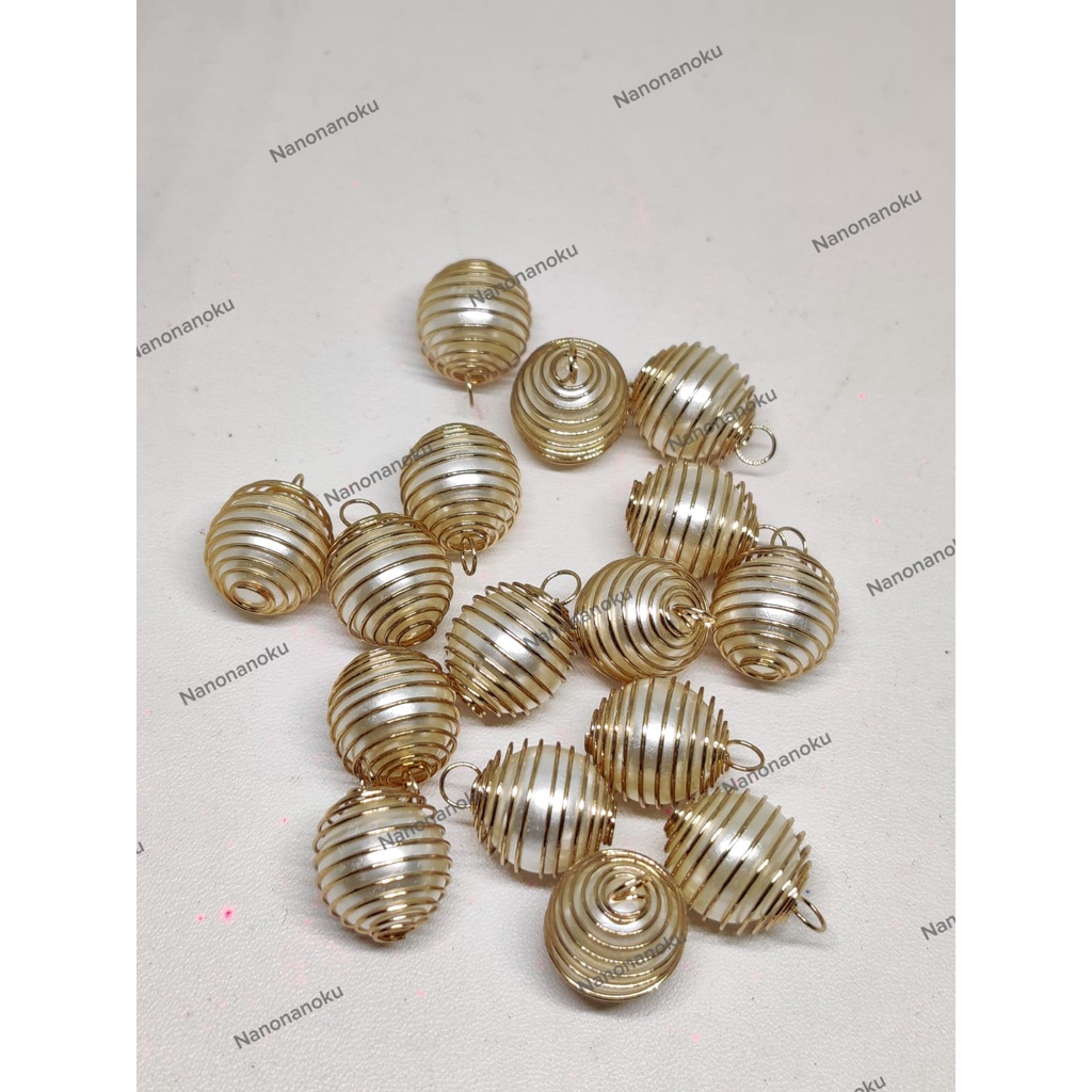 [20 buah] Hiasan Mutiara Spiral Anting Bros Juntai