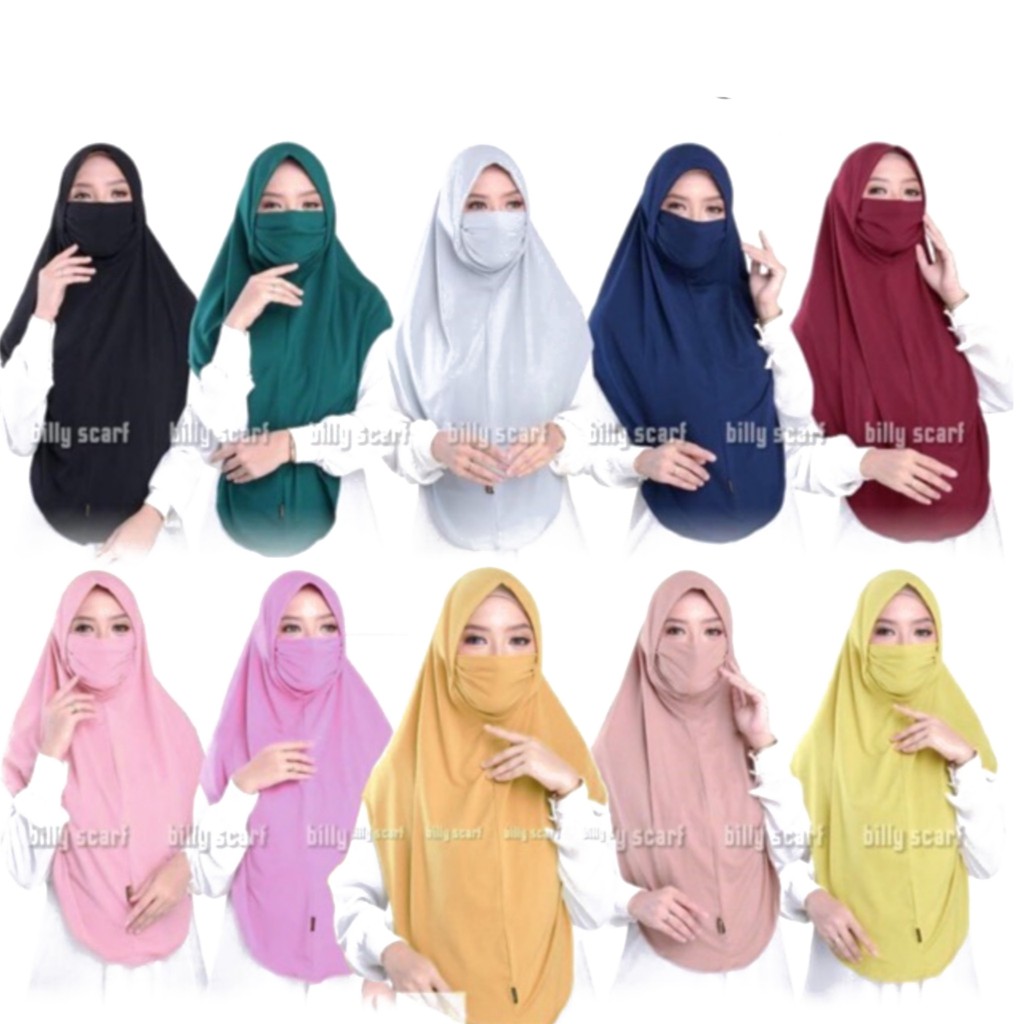 Hijab instan masker Jersey premium / jilbab instan niqab / hijab instan
masker