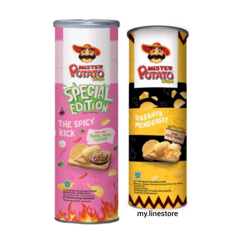 Mister Potato Sambal Balado Matah dan Keju Madu Mr Potato