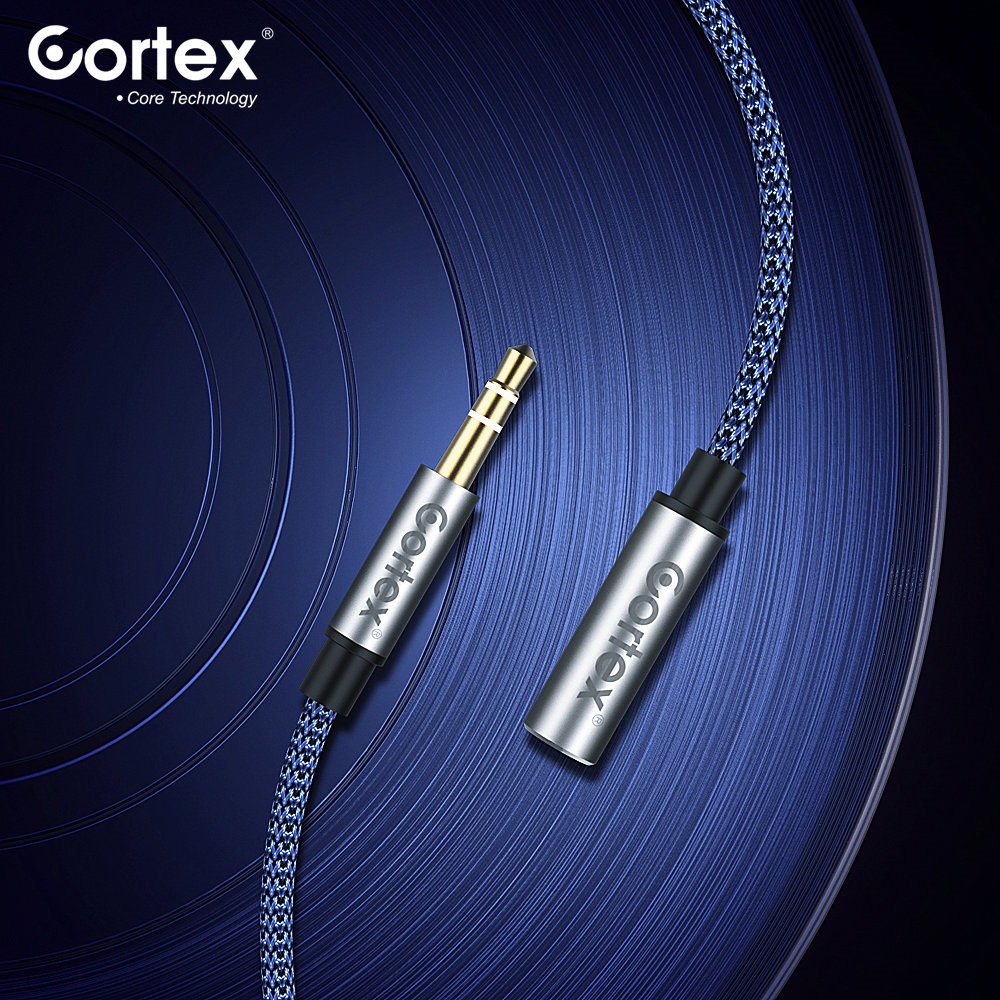 Cortex MH223 Kabel Extension Jack Audio 3.5mm Male to Female dengan Microphone 1Meter