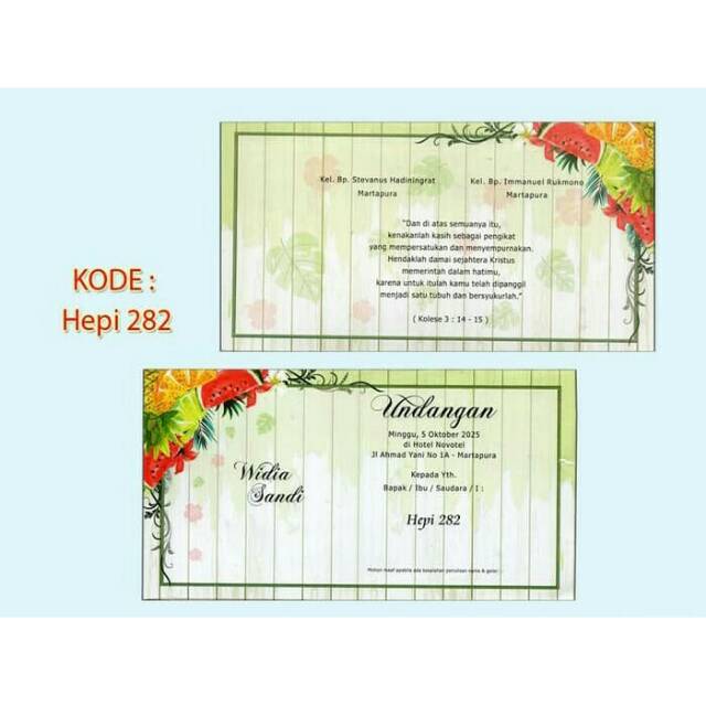 Blangko undangan hepi 282