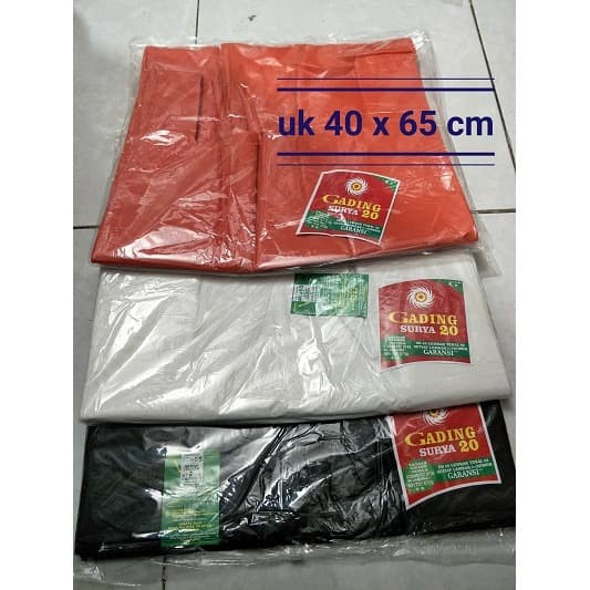 Kantong Kresek Gading 40x65x02 / Kresek Gading 40cm / Plastik Gading 40x65 / Kresek Gading Besar