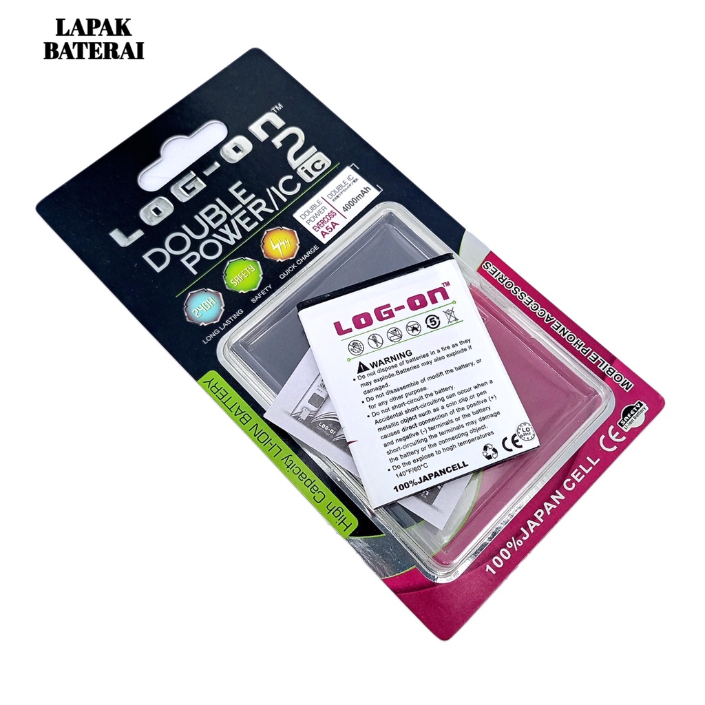 LOG - ON Baterai everCOSS A5A - batre cross A5A battery ORIGINAL