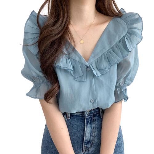 Ios Shop - Nora Blouse Wanita Atasan Kerah Renda Kantor Korean Kekinian Ramadhan Muslim Hijab OOTD Lebaran Ramadan Korea Casual-6