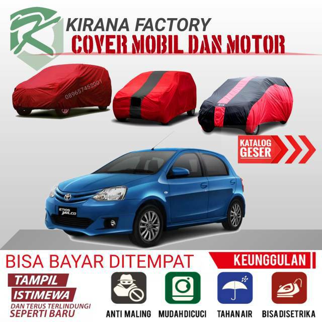 Cover mobil etios valco selimut mobil etios sarung mobil etios valco