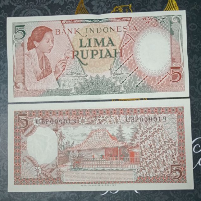 

uang kertas kuno Indonesia 5 pekerja