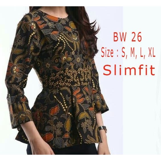 BLOUSE KEMEJA BATIK WANITA SLIM FIT / FASHION BATIK SLIMFIT