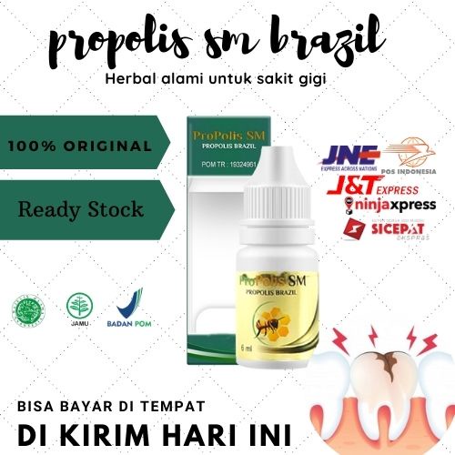 Obat alami sakit gigi, gigi bengkak, gusi berdarah - Propolis sm brazil - Halal Mui, Bpom