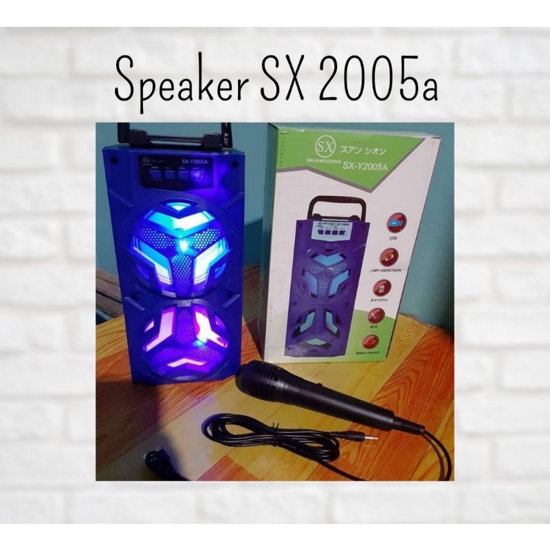 SPEAKER KARAOKE BLUETOOTH SX-2005A FREE MICROPHONE