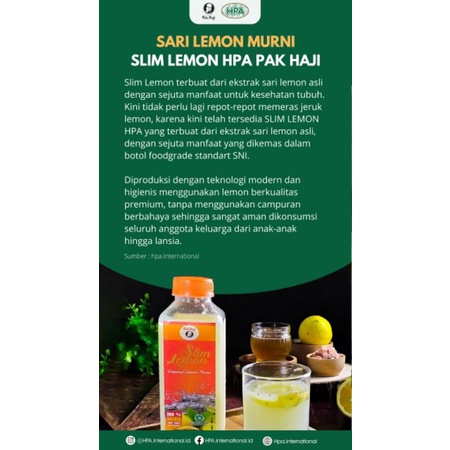 

SARI LEMON SLIM LEMON PAK HAJI