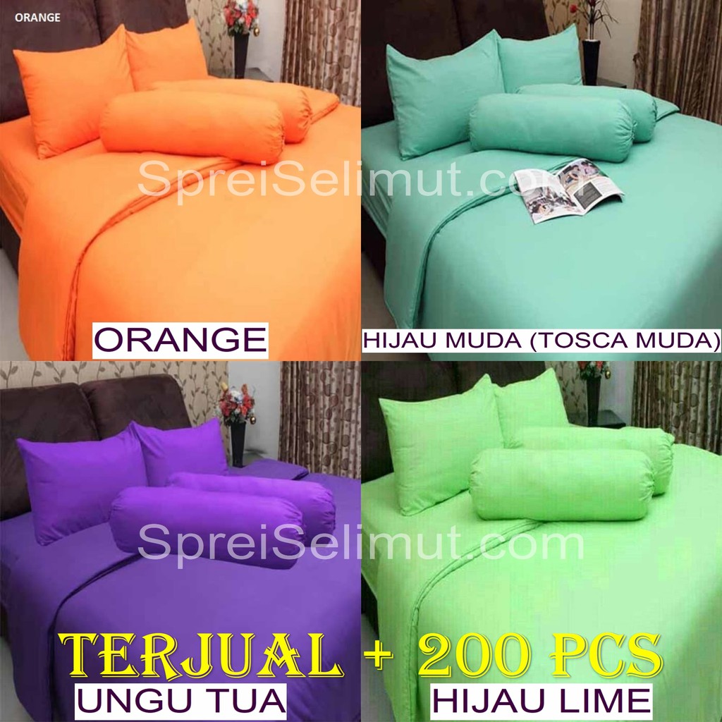 Sprei Polos Asli Rosewell Katun Microtex Uk Extra King (uk 200x200 Cm)