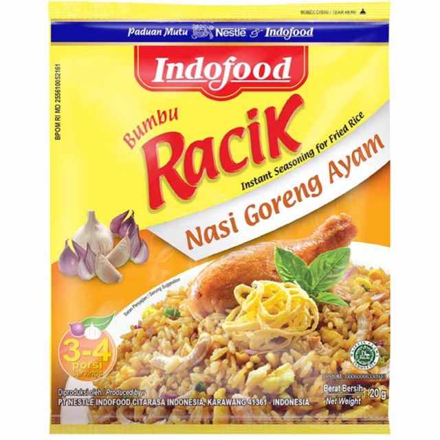 

INDOFOOD BUMBU RACIK NASIGORENG AYAM 20G