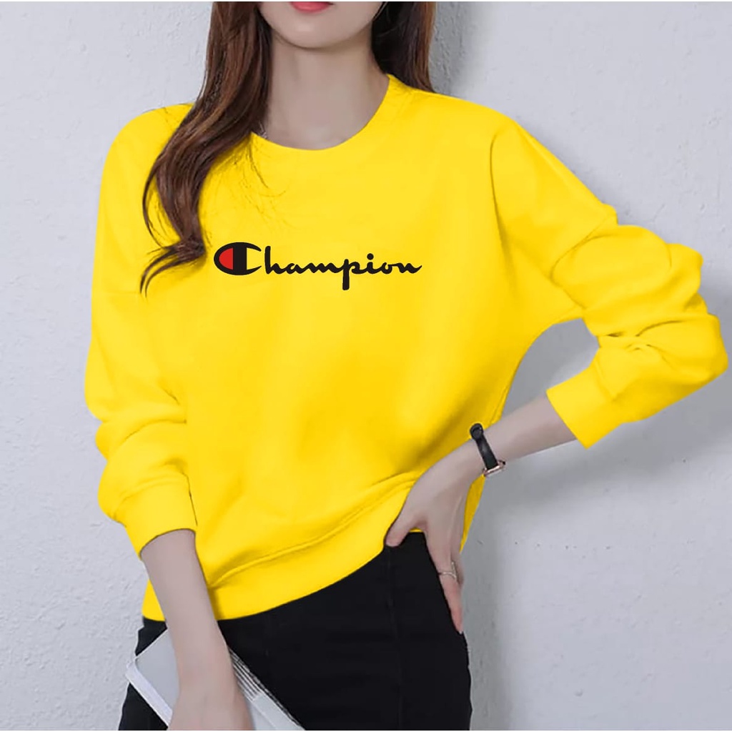 ( BISA COD ) BAJU CHAMPION TRENDY WANITA TERBARU-KAOS DISTRO CEWEK KEREN LENGAN PANJANG KEKINIAN DAN TERLARIS