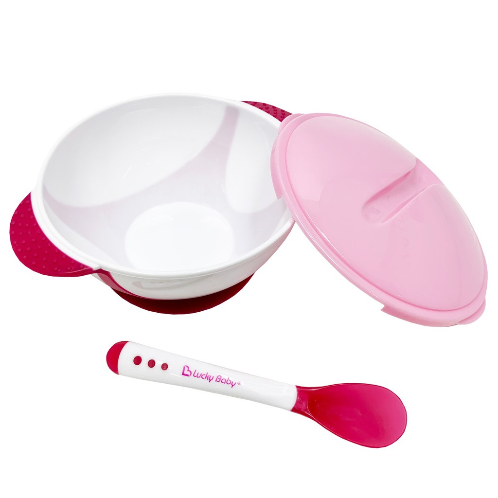 Lucky Baby Groomy Suction Bowl With Spoon Peralatan Makan Bayi 609705