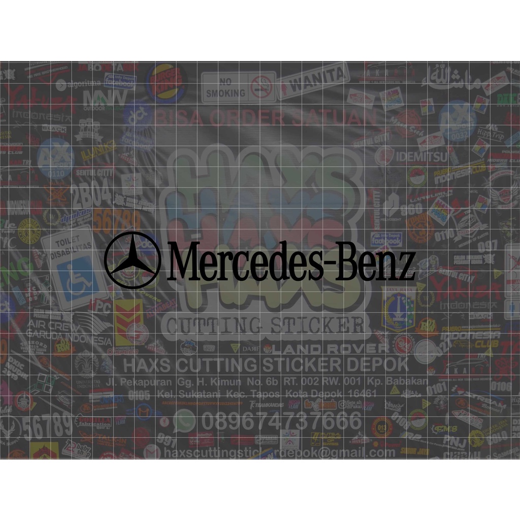 Cutting Sticker Bismania Mercedes Benz Ukuran 15 Cm Untuk Mobil Motor