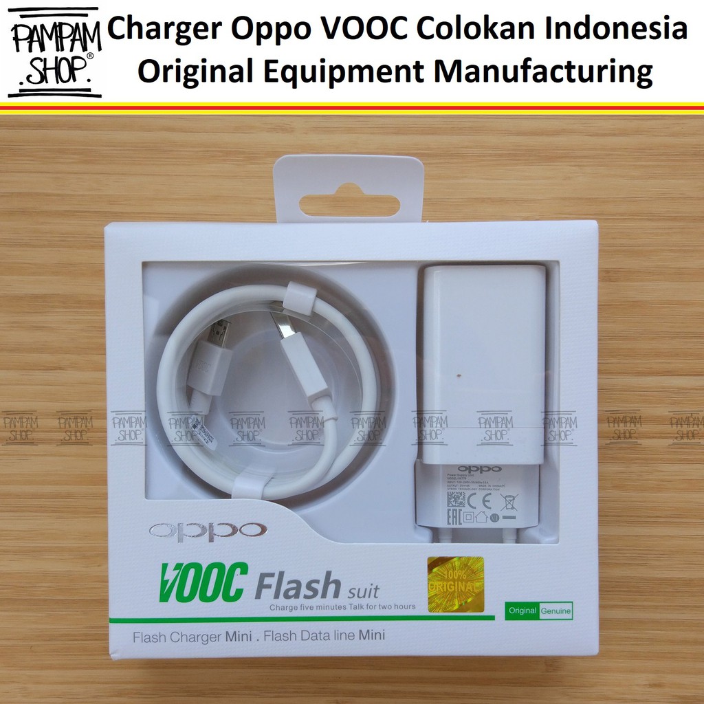 Travel Charger Oppo VOOC Colokan Indonesia Fast Charging Original Micro USB AK779 Flash Charger F9