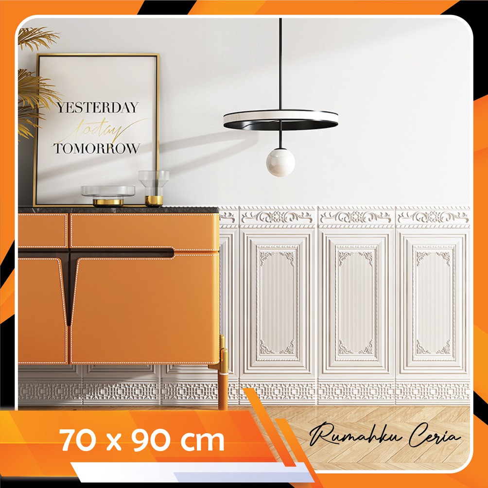 WALLPAPER DINDING 3D FOAM MOULDING FRAME / WALPAPER DINDING 3D / WALLPAPER STICKER DINDING 3D WALLFO