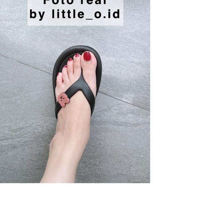 ֍ Creamy Bear Sandal / sandal rumah / sandal kamar ✈