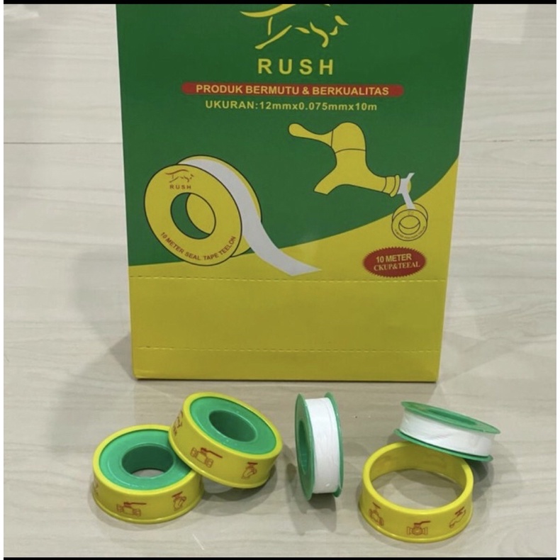 

RUSH Sealtape keran air 10 meter Seal tape kran isolasi drat air selotip