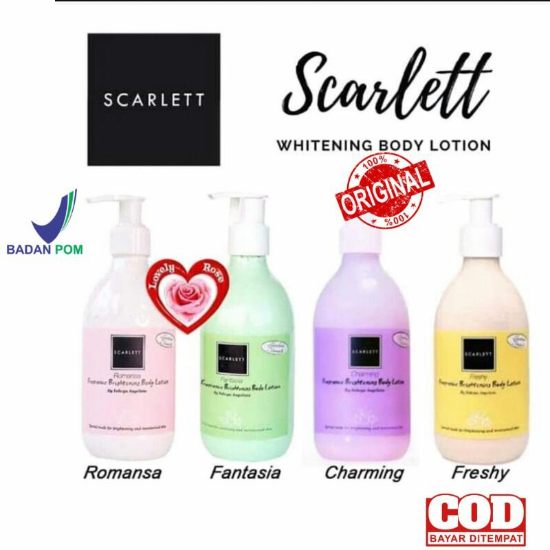 SCARLET WHITENING BODY LOTION ORIGINAL + free bubble wrap