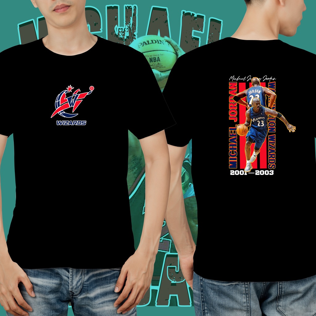 KAOS WIZARDS MICHAEL JORDAN HITAM NAVY PUTIH KAOS DISTRO KUALITAS PREMIUM SM_001