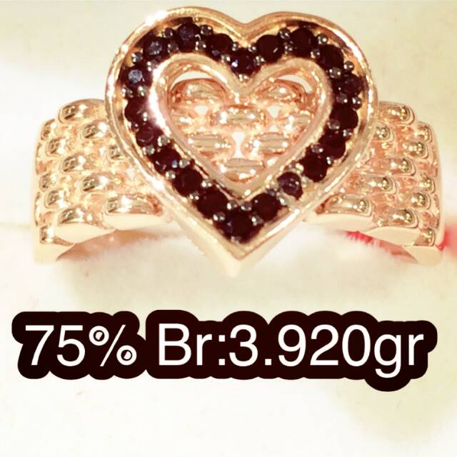 Love ring black zircon 750 ubs gold