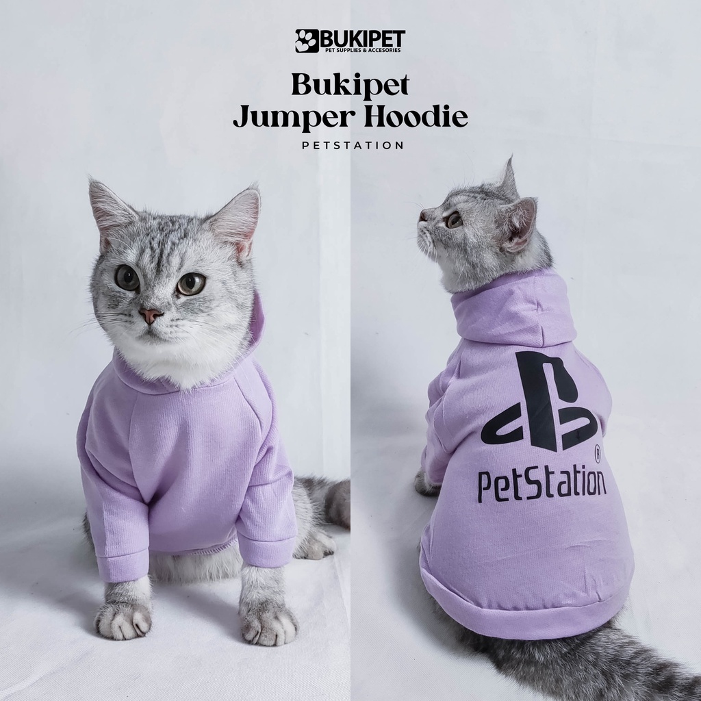 baju kucing anjing kelinci monyet lucu murah aksesoris hewan kecil - HOODIE PETSTATION