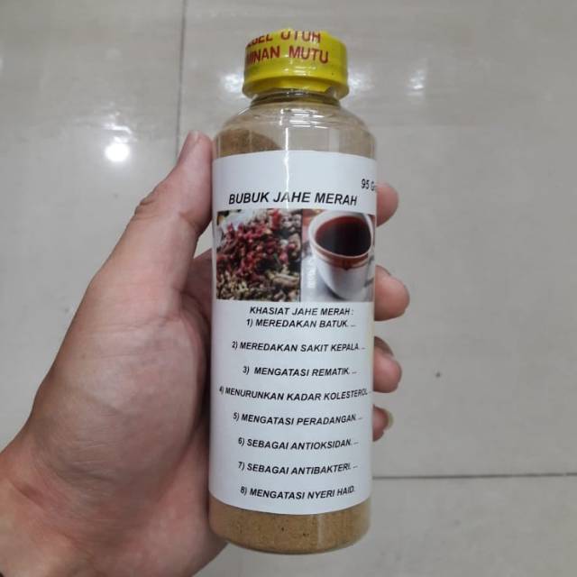 

Jahe Merah Premium 90 gram Botol. Kualitas Bagus