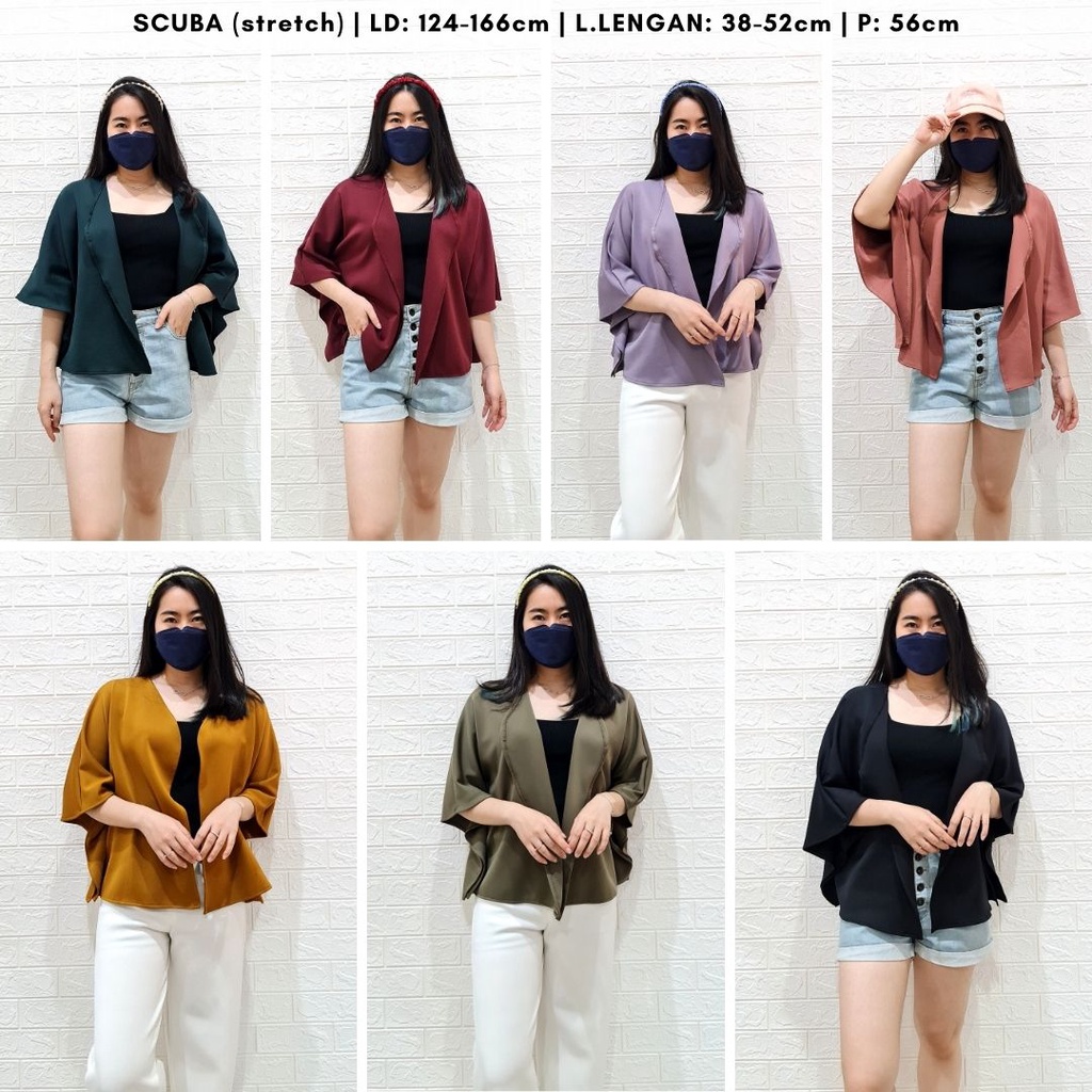 3100 BILLIE OUTER SCUBA CARDIGAN POLOS LUARAN MELAR