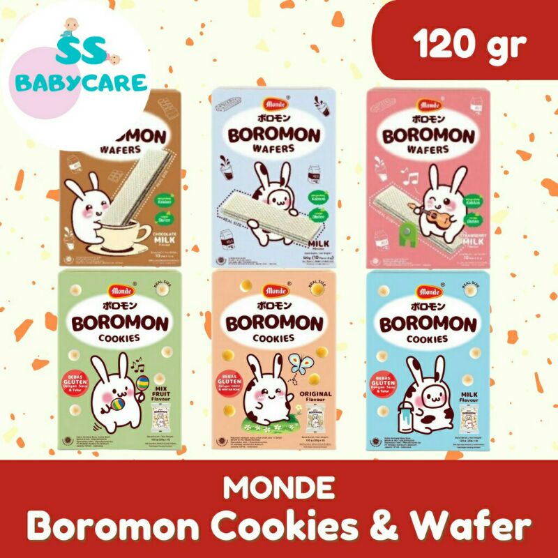 Monde Boromon Cookies & Boromon Wafers 120gr / Camilan Anak 1 Tahun