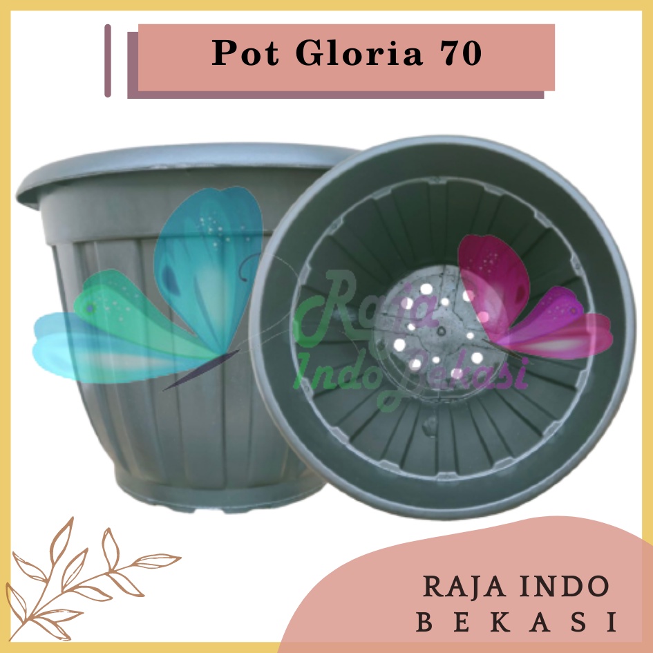 ONLY SAMEDAY AND INSTAN Pot Gloria 70 Hitam - Pot Besar Jumbo 50 60 70cm Pot Besar Plastik Bahan Tebal