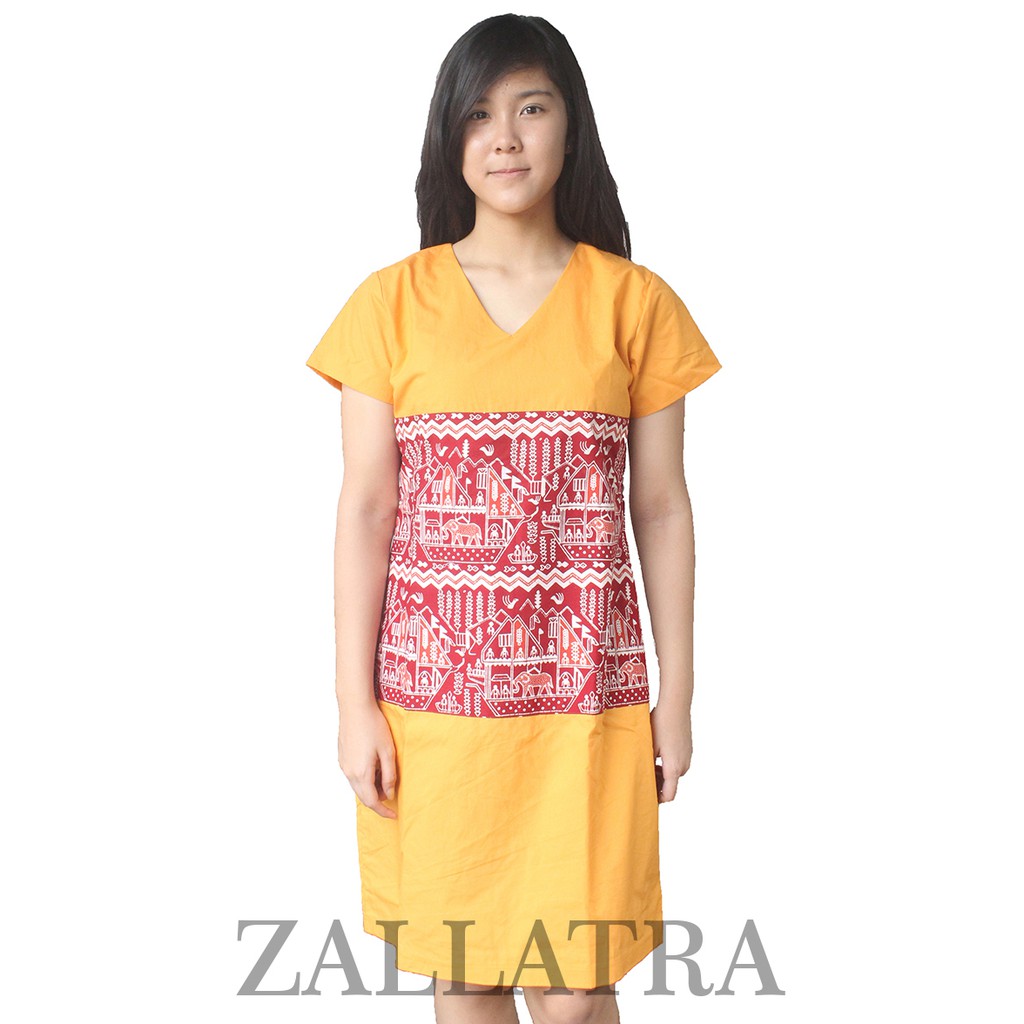 Dress Variasi Batik Wanita Asli Lampung - Zallatra Z5