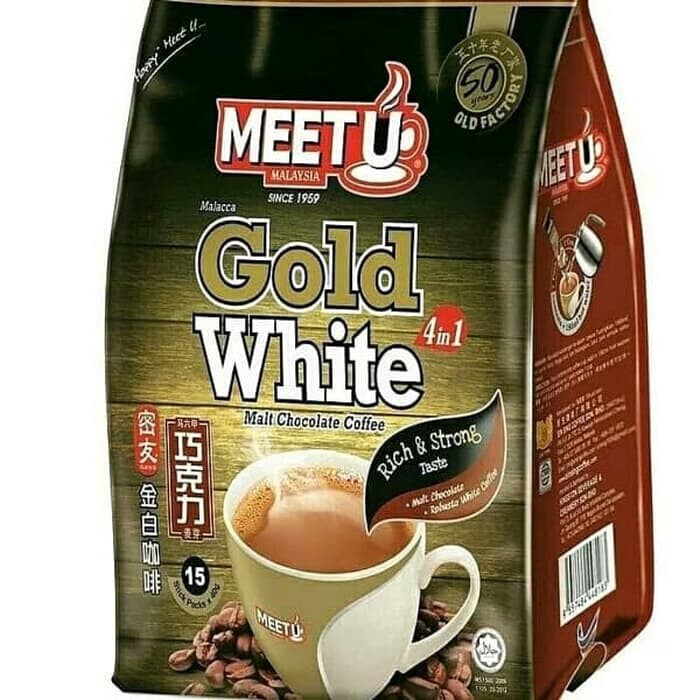 

Meet U Gold White Coffee 4in1 Kopi Malaysia