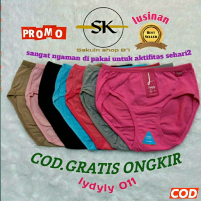 SAKUIN(12 Pcs/1lusin) Cd Celana Dalam Wanita Lydyly 011/Cd Wanita Ladyly Lusinan/Celana Dalam Wanita