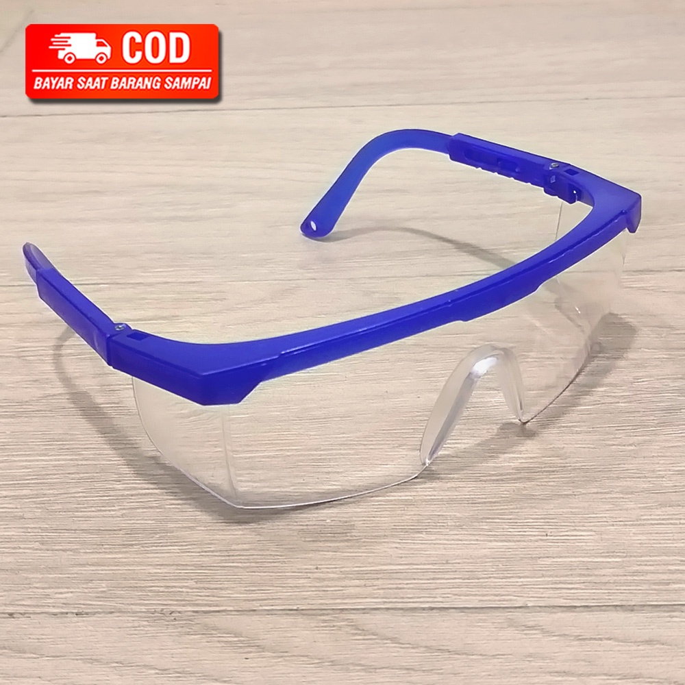 KACAMATA LAS / KACAMATA SAFETY / SAFETY GOOGLE GLASS PUTIH BENING