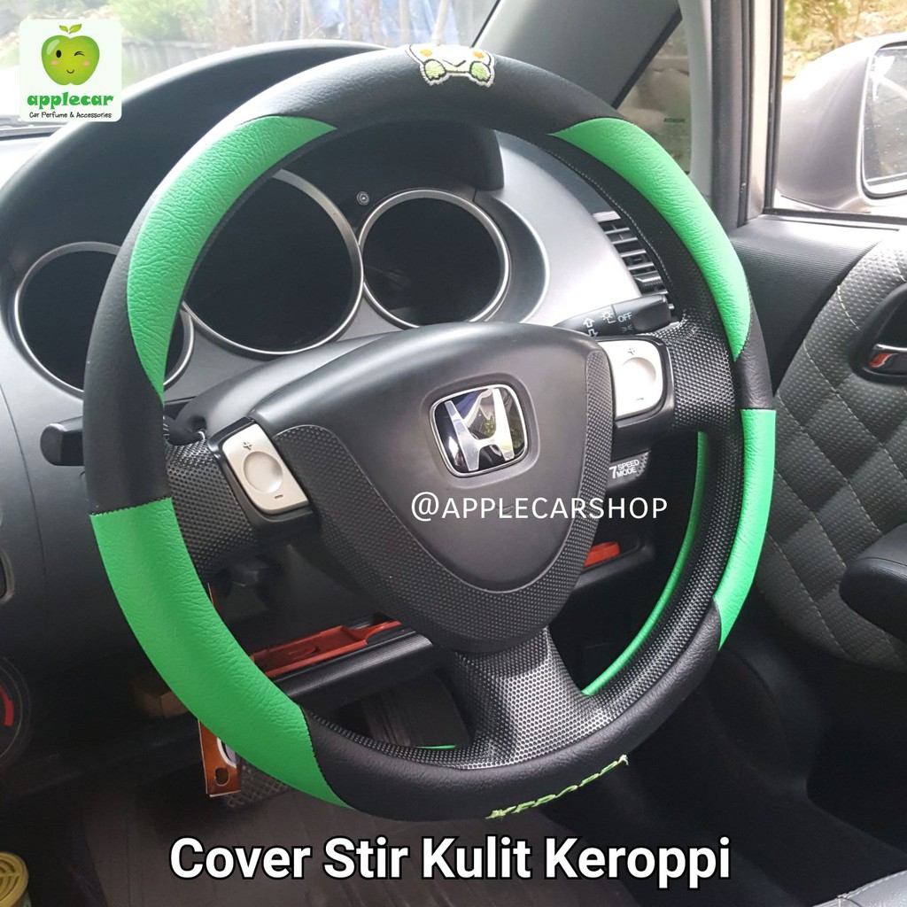 Cover Stir Kulit / Sarung Setir Mobil Motif Keroppi