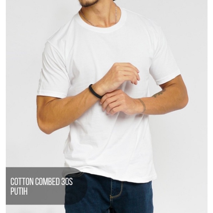 Indoholic Atasan Baju Pakaian Pria Cowok wanita Kaos Distro Polos Polosan Murah terbaru Combed 100% Original