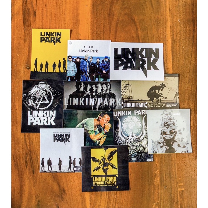 sticker stiker pack linkin park band barat rock populer laptop skin lemari hp dll helm