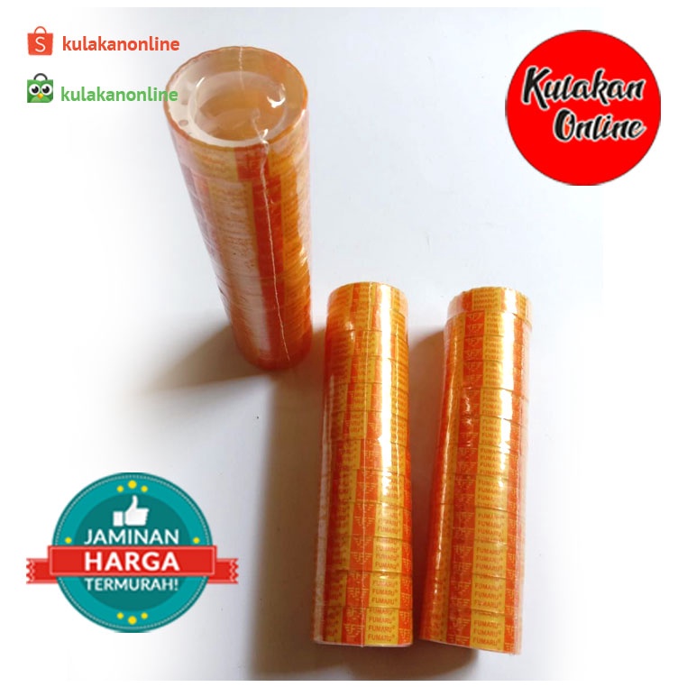 

Murah : Isolasi Bening / Isolasi Kado / Isolasi Tipis (1 Slop isi 12 Pcs)