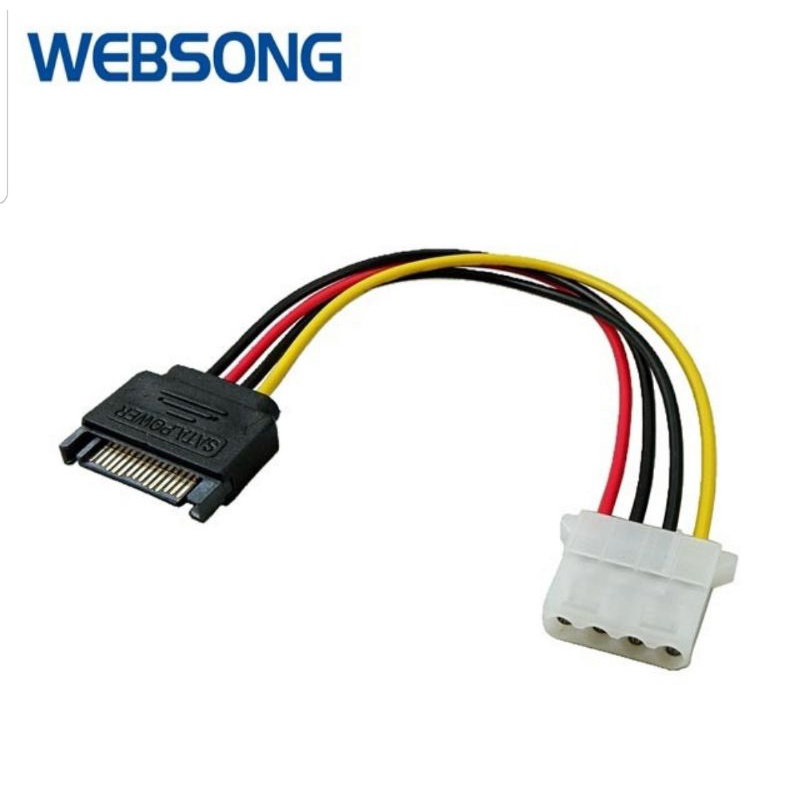 Kabel Power SATA Male to Molex Female High Quality Websong