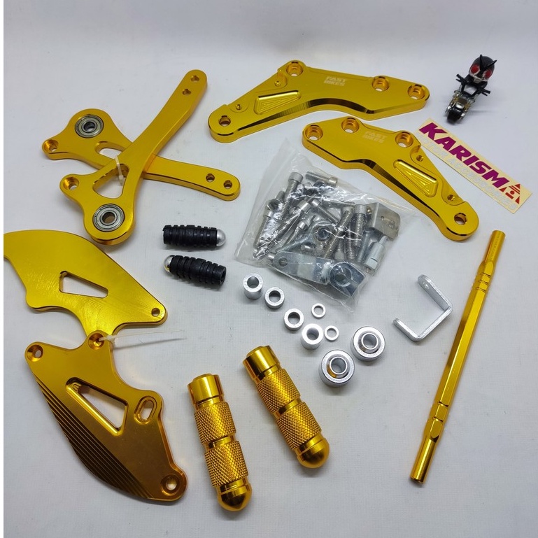 Footstep / Underbone Satria Fu CNC Ukir Gold Fast Bikes