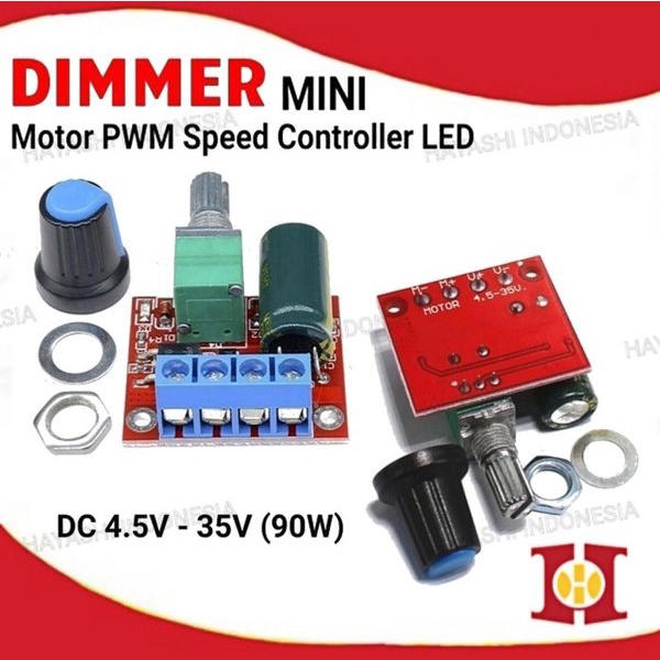 Dimer Dimmer Mini DC Motor PWM Speed Controller 5A 90W 4.5V-35V LED