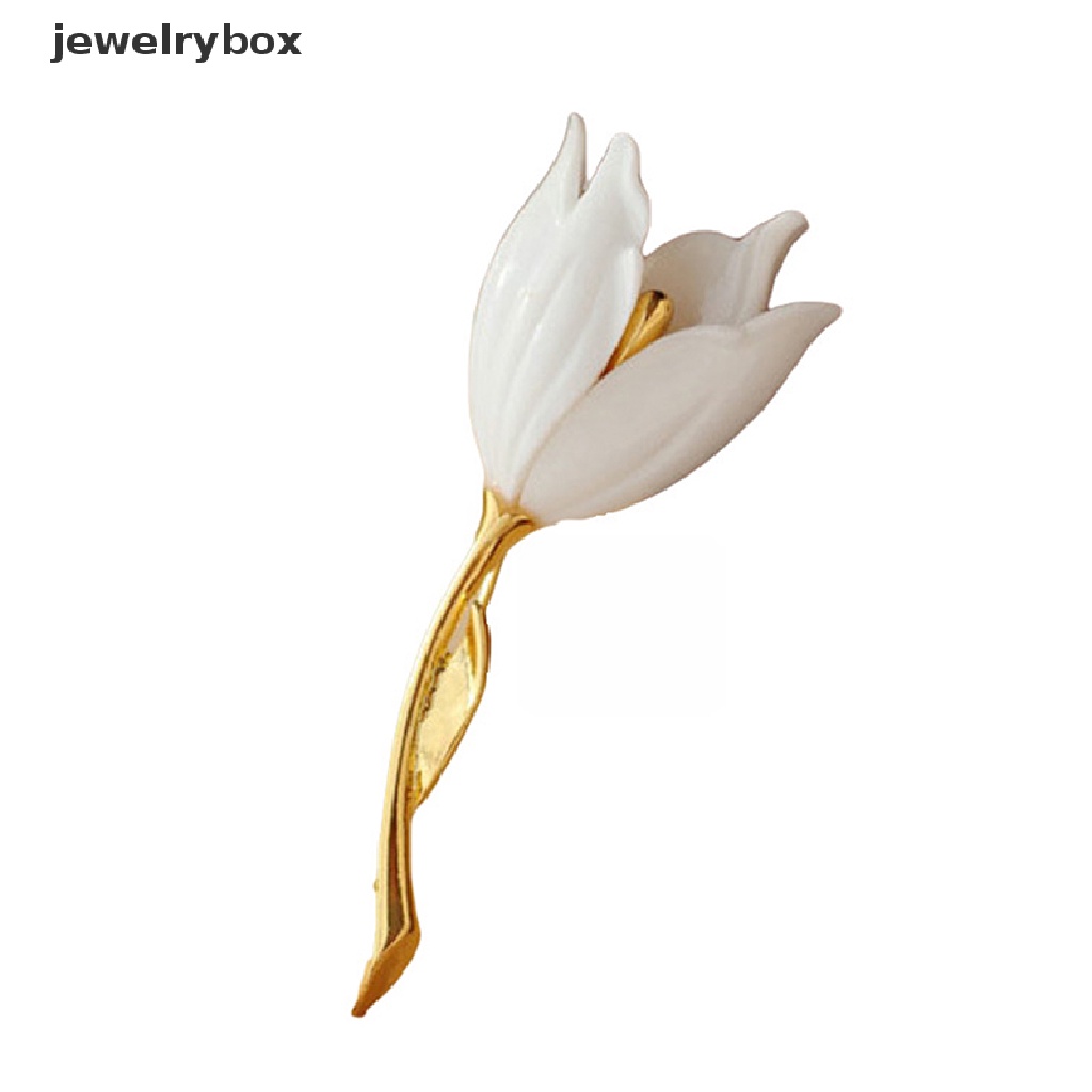 [jewelrybox] Bunga Tulip Enamel Bros Pin Kerah Collar Syal Dekor Perhiasan Garment Jewelry Butik