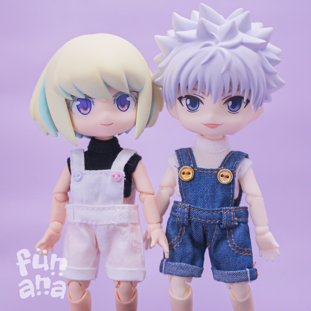 Baju Clothes Short Jeans Overalls OB11 YMY Nendoroid Doll 1/12