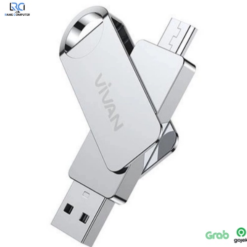 VIVAN VOM123 32GB Dyal Interface Micro &amp; USB-A Metal Body Flahdisk