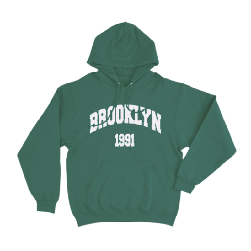 Jaket Sweater Hoodie BROOKLYN 1991 Maroon | Hoodie Pria Broklyn |  Sweater Hoodie Pria Best Quality