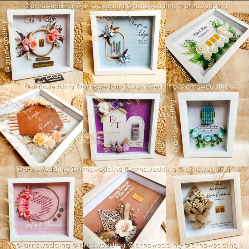 Bingkai Mahar 3D Frame Mahar Uang Bingkai Uang Lipat