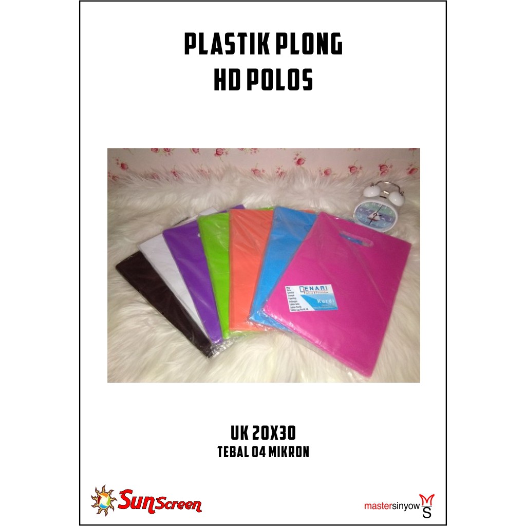Plastik Packing Olshop Plong HD ukuran 20x30 Polos bisa COD