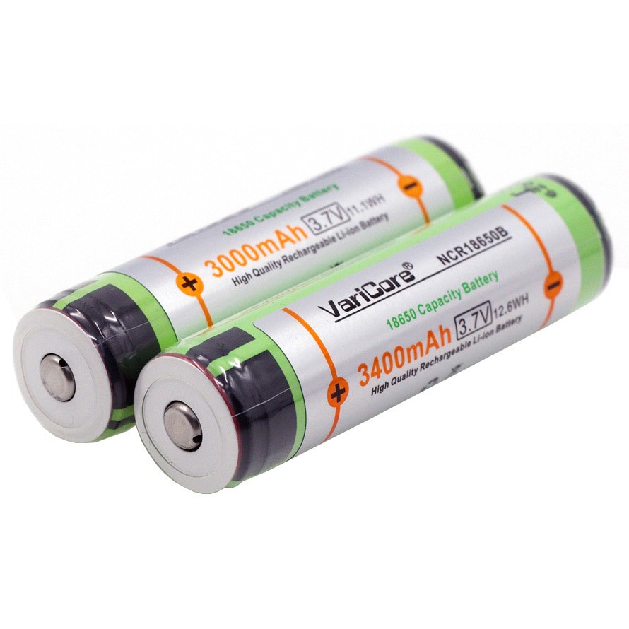 VariCore 18650 Rechargeable Li-ion Battery 3400mAh 3.7V Button Top